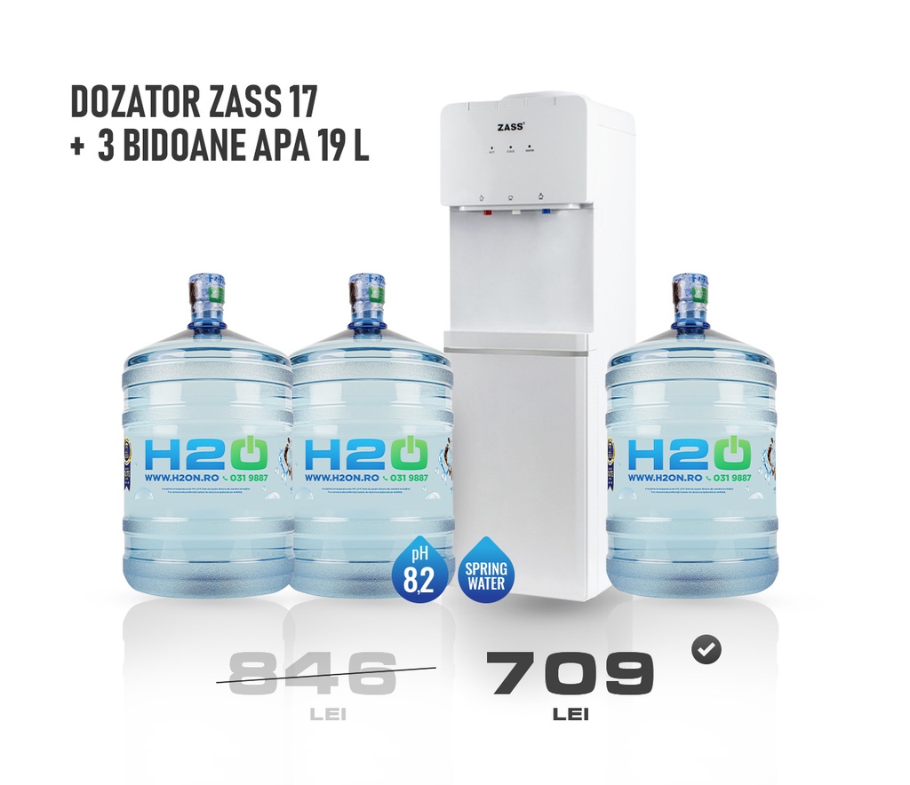 Dozator ZASS 17CNS + 3 Bidoane Apa 19L