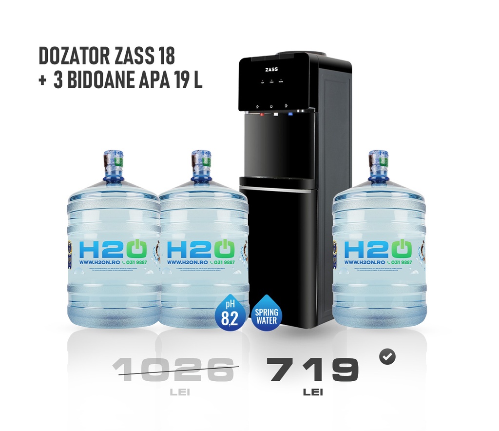 Dozator ZASS 18CR + 3 Bidoane Apa 19L