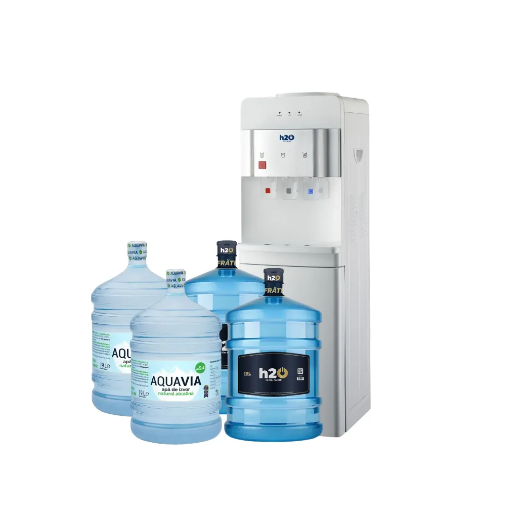 Abonament Lunar Dozator Nautilus + 2 x Apă h2on 19L + 2 x Apă AQUAVIA 19L