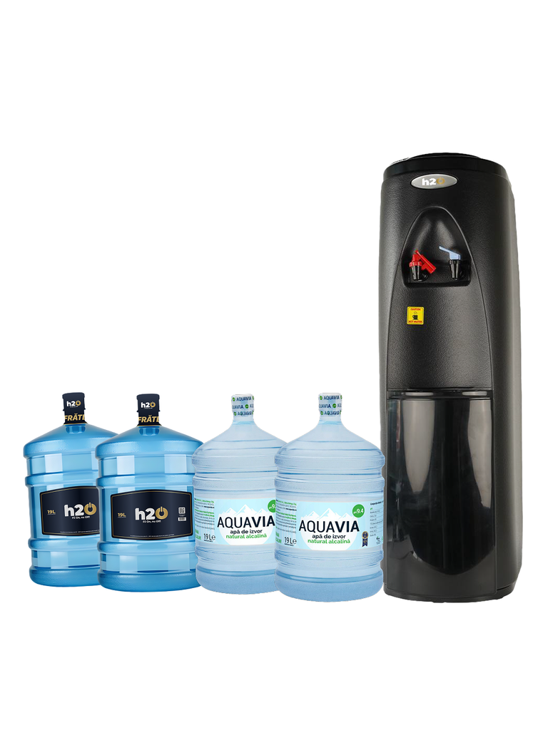 Abonament Lunar Dozator Primus + 2 x Apa H2On 19L + 2 x Apa AQUAVIA Apa de Izvor 19L