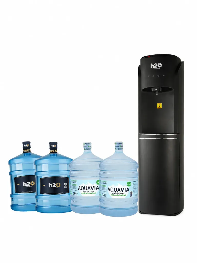 Abonament Lunar Dozator Stratus + 2 x Apă h2on 19L + 2 x Apă AQUAVIA 19L