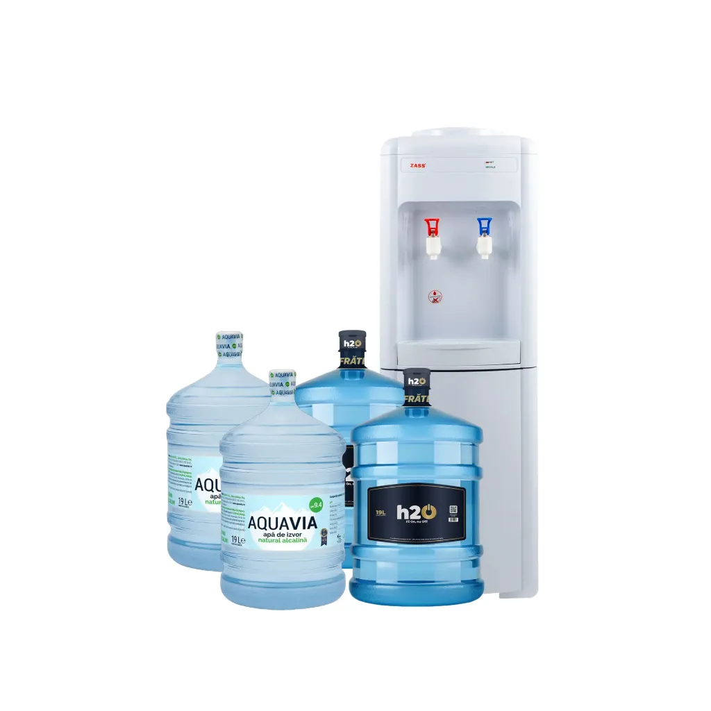 [9078] Abonament Lunar Dozator ZASS 01C + 2 x Apă h2on 19L + 2 x Apă AQUAVIA 19L
