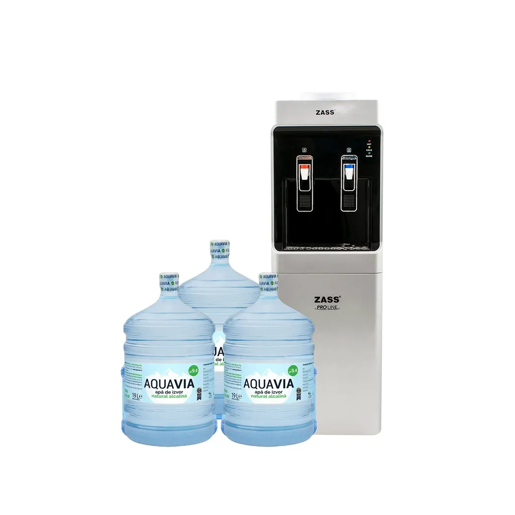 [9093] Abonament Lunar Dozator ZASS 09CS + 3 x Apa AQUAVIA Apa de Izvor 19L