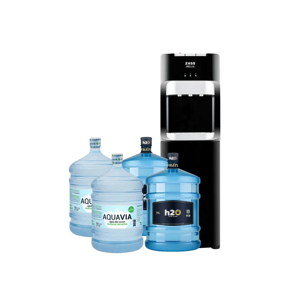 [9094] Abonament Lunar Dozator ZASS 20C + 2 x Apă h2on 19L + 2 x Apă AQUAVIA 19L