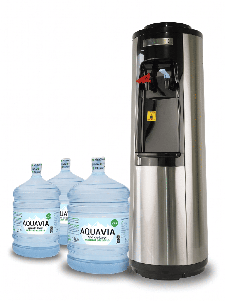 Abonament Lunar Dozator Quintus + 3 x Apa AQUAVIA Apa de Izvor 19L