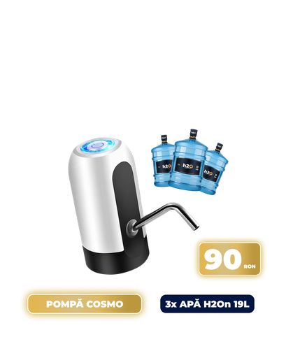 [8905] Ofertă ”Bun Venit” - Pompă Cosmo + 3 x Apă H2On 19L