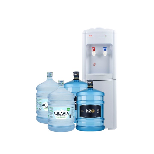 [9078] Abonament Lunar Dozator ZASS 01C + 2 x Apă h2on 19L + 2 x Apă AQUAVIA 19L